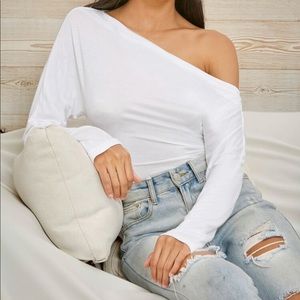 Asymmetrical Neck Solid Top
